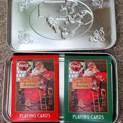 New Christmas Coca-Cola Playing Cards and Small Gifts