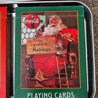 New Christmas Coca-Cola Playing Cards and Small Gifts