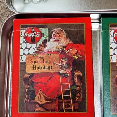 New Christmas Coca-Cola Playing Cards and Small Gifts