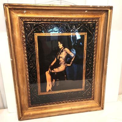 Lot #181  Vintage "Naughty Girl" Photo in Antique Frame