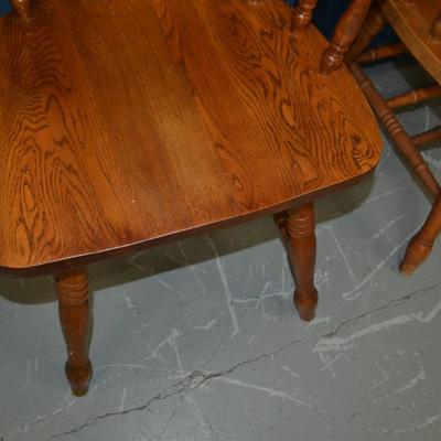LOT 10. PAIR OF OAK WINDSOR DINING ARM CHAIRS