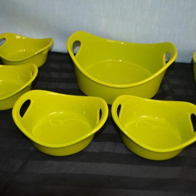 LOT 20.  COLLECTION OF GREEN BOWLS