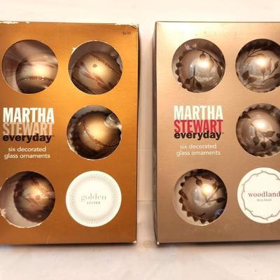 Lot #185  2 Boxes of Retired Martha Stewart Christmas Ornaments