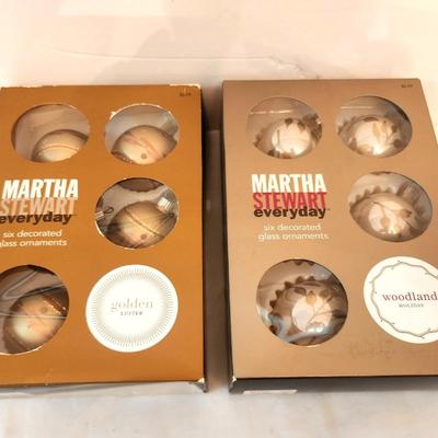 Lot #185  2 Boxes of Retired Martha Stewart Christmas Ornaments