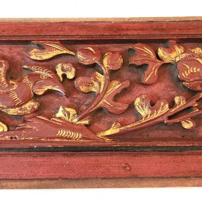 Lot #187 Group of 4 Antique Chinese Temple Carvings