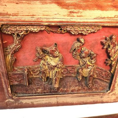 Lot #187 Group of 4 Antique Chinese Temple Carvings