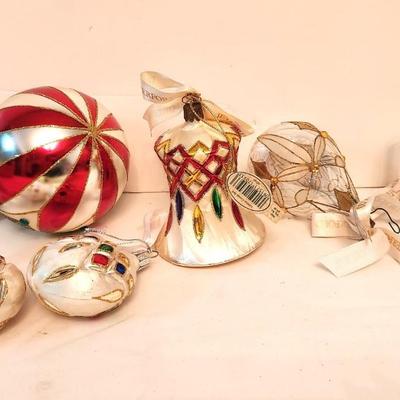 Lot #188  Group of 6 Waterford Christmas Ornaments