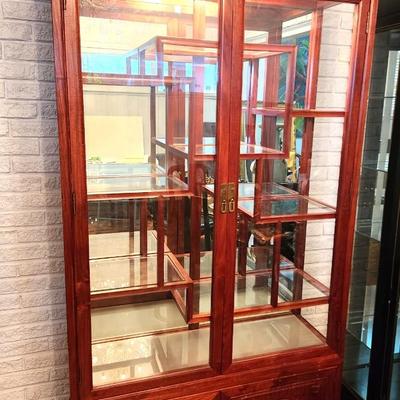 Lot #190 Asian Style LIghted Curio Cabinet