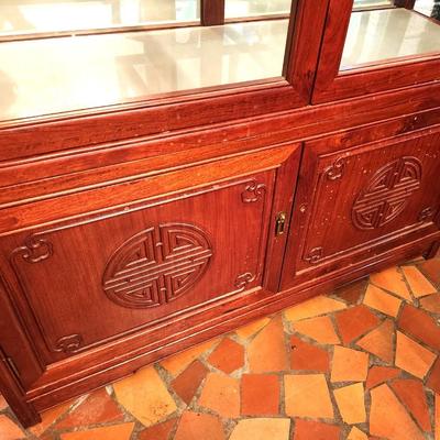 Lot #190 Asian Style LIghted Curio Cabinet