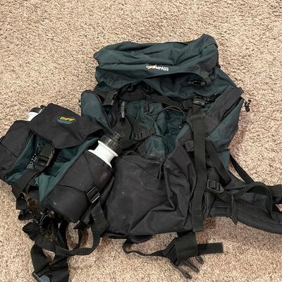 Compass hiking backpack, Stansport hiking Fanny pack