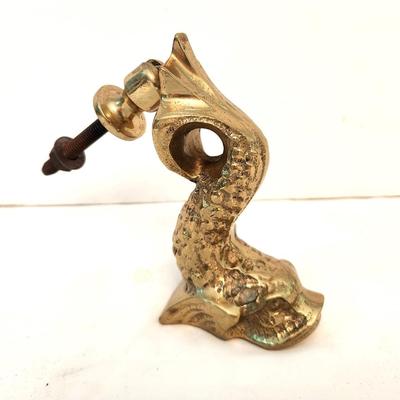 Lot #197  Solid Brass Door Knocker - Fish/Sea Monster