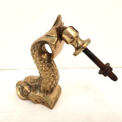 Lot #197  Solid Brass Door Knocker - Fish/Sea Monster