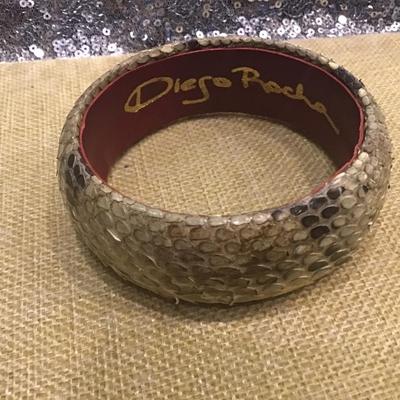 Designer Diego Rocha  cuff bracelet Python