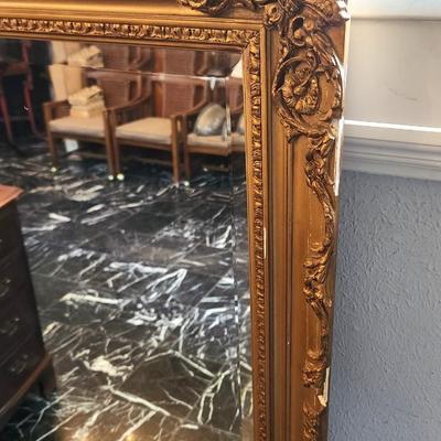 Lot #202 Large Wall Mirror in Gold Frame