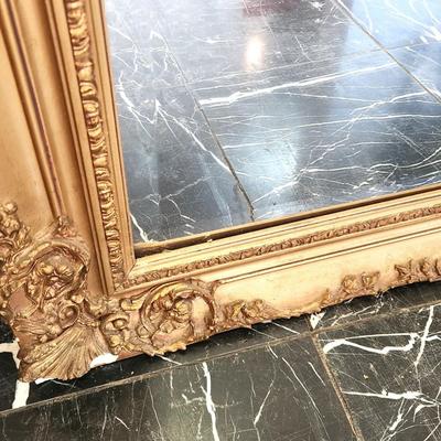 Lot #202 Large Wall Mirror in Gold Frame