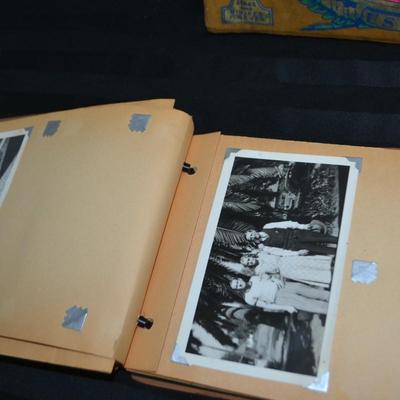 LOT 48. VINTAGE SCRAP/PHOTO BOOKS WITH PICS