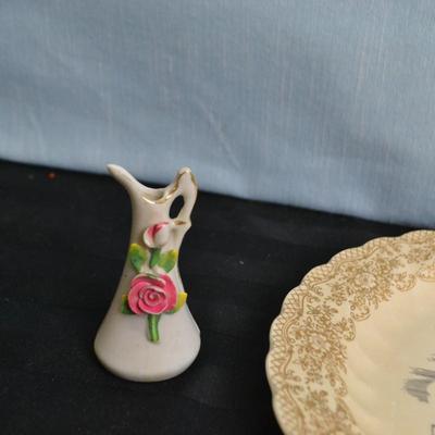 LOT 56  VINTAGE COFFEE POT, CANDLE STICKS, CARVING SET
