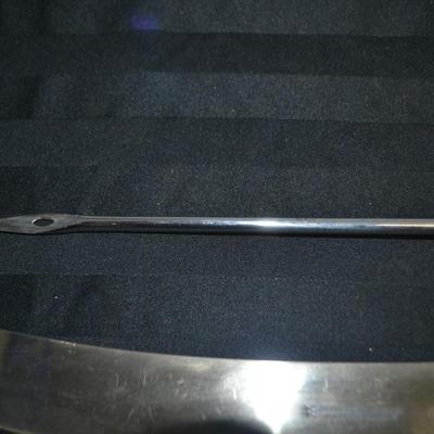 LOT 60. KNIFE, AWL AND KNIFE SHARPENER