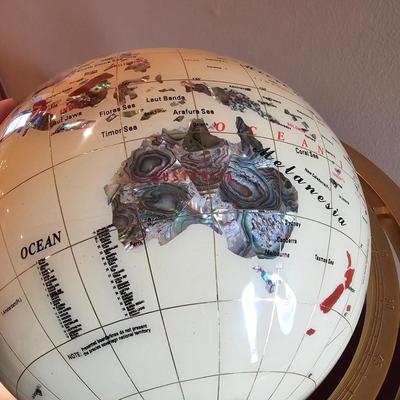 Gemstone World Globe in Gimbal Desktop Stand (LR-JS)