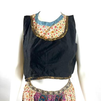 843 Vintage Folk Art Handmade Costume Dress