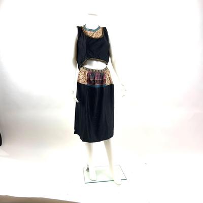 843 Vintage Folk Art Handmade Costume Dress