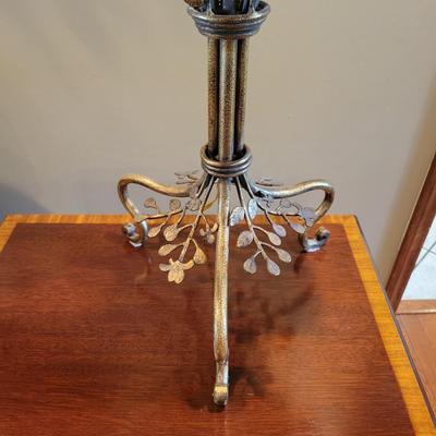 Decorative Metal Lamp with Beaded Fringe Shade (LR-DW)