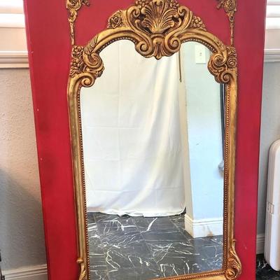 Lot #206  Contemporary Asian Style Wall Mirror - Heavy