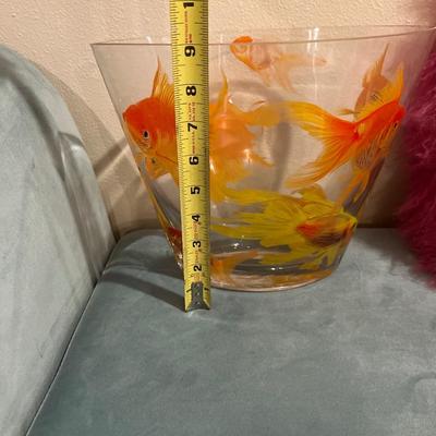 Glass goldfish vase decorative glass