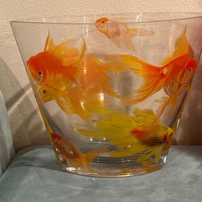 Glass goldfish vase decorative glass