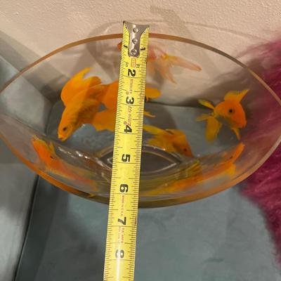 Glass goldfish vase decorative glass