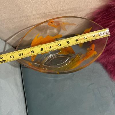Glass goldfish vase decorative glass