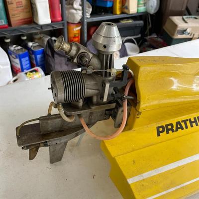 Prather Lap Cat III Yellow Speedboat with Motor 36"
