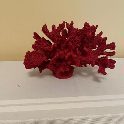 Faux Plant with Shell Planter & Coral Home Decor (BR1-MG)