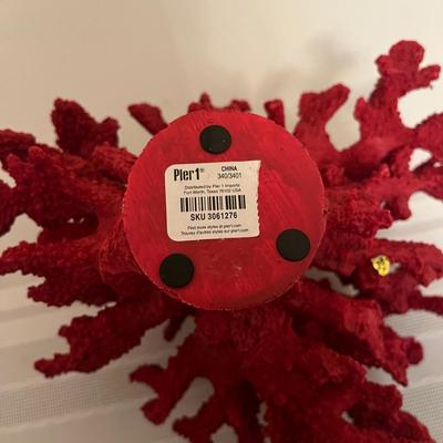 Faux Plant with Shell Planter & Coral Home Decor (BR1-MG)