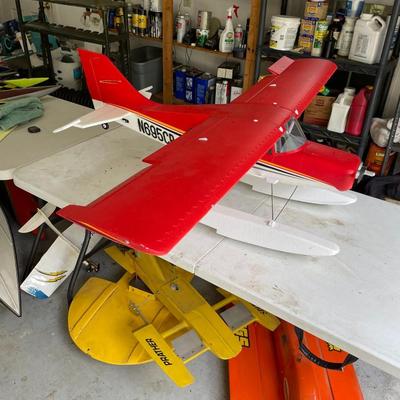 Maule Model Airplane with Pilot 59" wingspan 40" long Plastic and Styrofoam