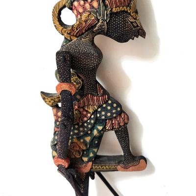 Lot #209  Pair of Traditional Indonesian Wayang Klitik Rama & Sinta puppets