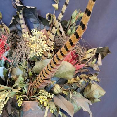 Metal Wall Vases with a Silk Arrangement (LR-DW)