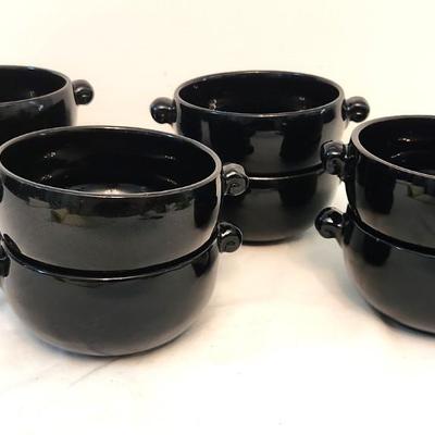 Lot #213  Set of 8 Vintage Denby Pottery Soup Bowls