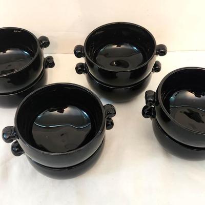 Lot #213  Set of 8 Vintage Denby Pottery Soup Bowls