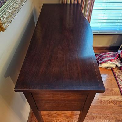 Dark Wood Sideboard with Brass Pulls (DR-JS)