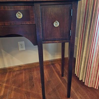 Dark Wood Sideboard with Brass Pulls (DR-JS)