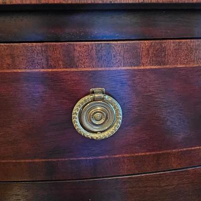 Dark Wood Sideboard with Brass Pulls (DR-JS)