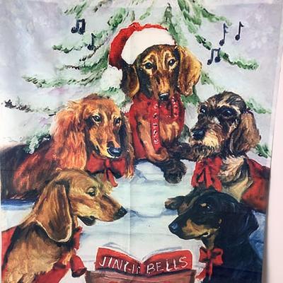 104 Jingle Bells Dog Holiday Flag