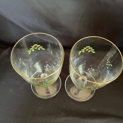 Spode Pedestal Christmas Goblets (DR-MG)