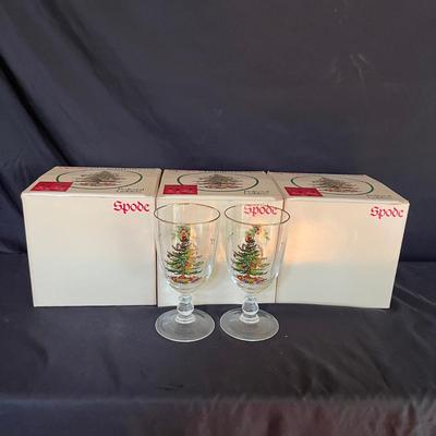 Spode Pedestal Christmas Goblets (DR-MG)