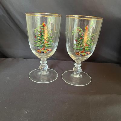 Spode Pedestal Christmas Goblets (DR-MG)
