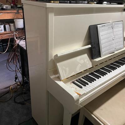 Yamaha Disklavier White Player Piano