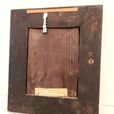 Lot #214  Antique Engraving in Fruitwood Frame - Listed Artist