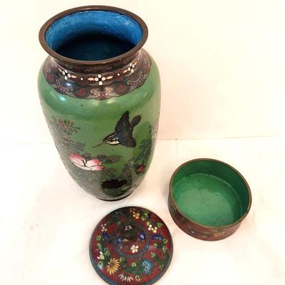 Lot #215  Lot of 2 pieces Chinese Style Cloisonne