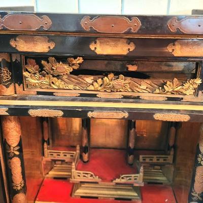 Lot #217  2 Piece Antique Chinese/Japanese Household Altar